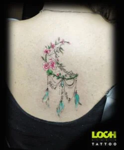Loch Studio Tattoo - Łapacz snów kolorowy