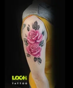Loch Studio Tattoo - Kolorowe róże