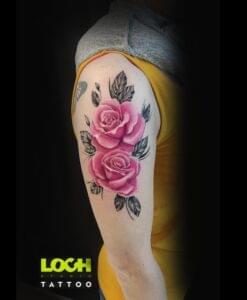 Loch Studio Tattoo - Kolorowe róże