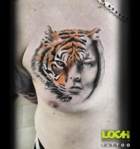 Loch Studio Tattoo - Tygrys i człowiek