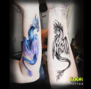 Loch Studio Tattoo - Dwa smoki