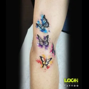 Loch Studio Tattoo - Kolorowe motyle