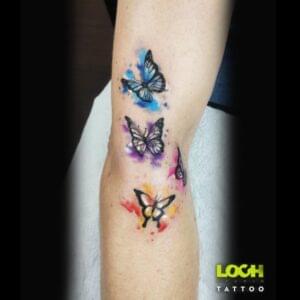 Loch Studio Tattoo - Kolorowe motyle