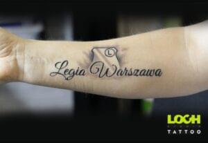 Loch Studio Tattoo - mały tatuaż Legia Warszawa