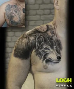 Loch Studio Tattoo - Wilk na ramieniu