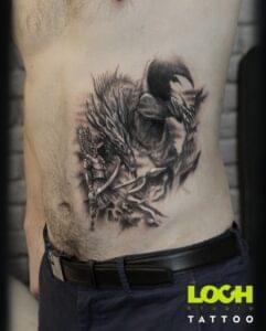 Loch Studio Tattoo - Autorska Husaria ze smokiem