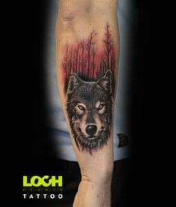 Loch Studio Tattoo - Wilk kolorowy