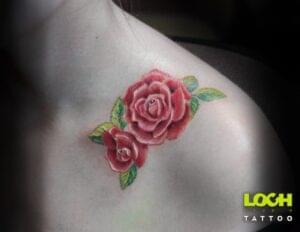 Loch Studio Tattoo - Kolorowe róże