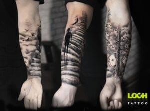 Loch Studio Tattoo - tatuaż duży na ręce