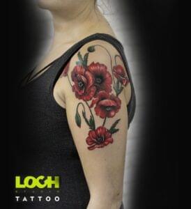 Loch Studio Tattoo - Róże kolorowe